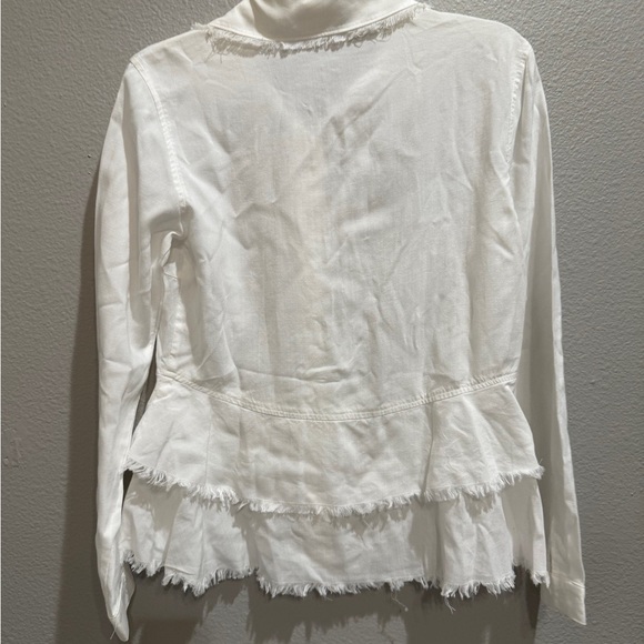 Cloth & Stone Cream Long Sleeve Peplum Button Down - Picture 2 of 5